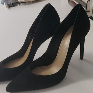 Stuart Weitzman Black Suede Pumps